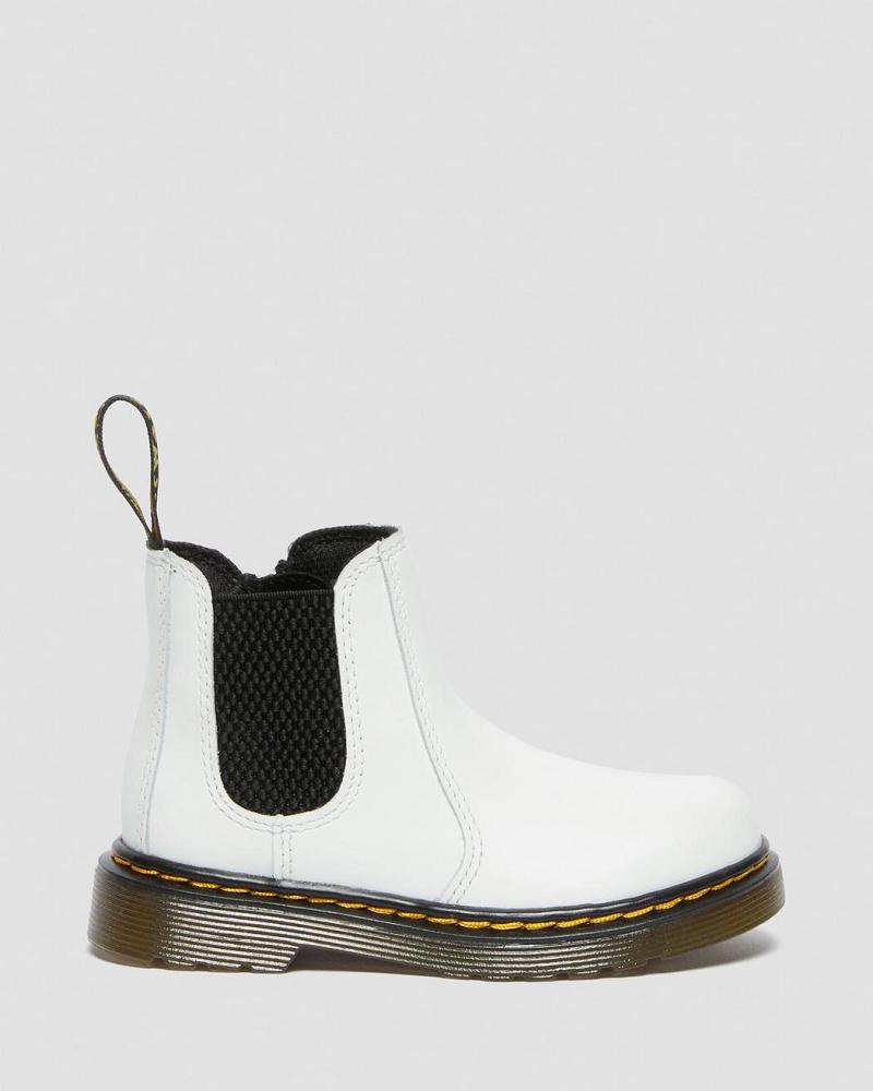 Dr Martens Toddler 2976 Leren Laarsjes Kinderen Wit | NL 152JPQ